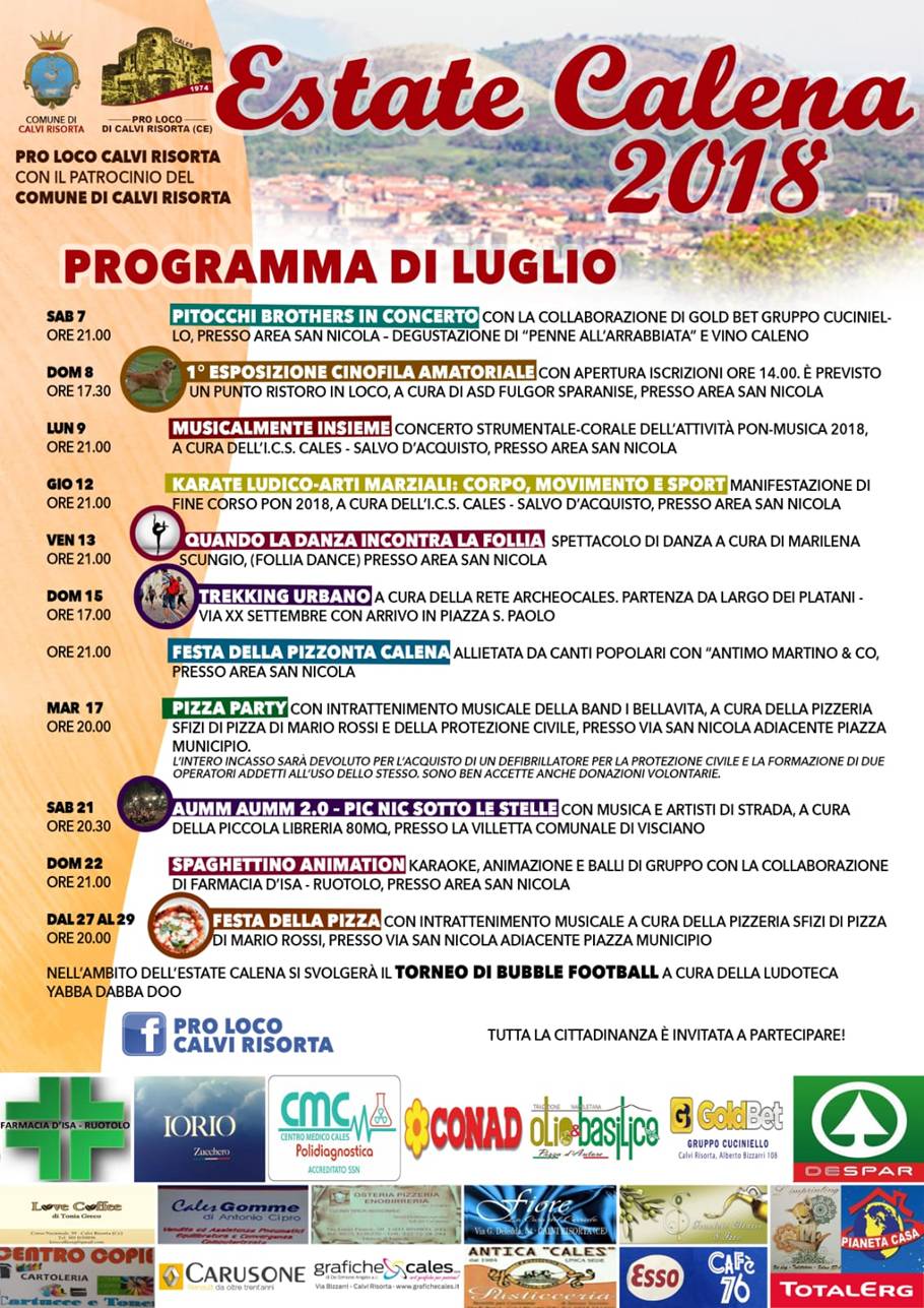 programma di luglio